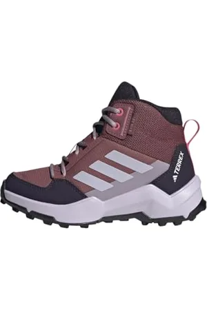 adidas Terrex AX4R MID RAIN.RDY Hiking Shoes, Burgundy/Silver Dawn/Pink Fusion, 10 UK