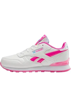 Reebok Classic Leather Step N Flash Sneaker, White/LASPIN/BOLCYA, 2.5 UK Child
