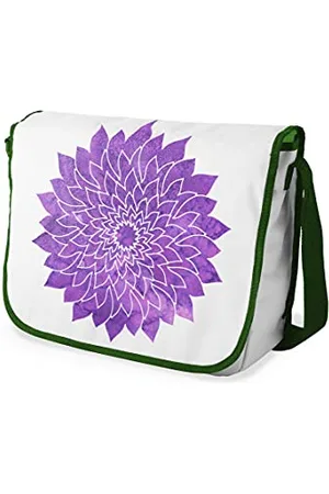 Bonamaison Digitally Printed Messenger School Bag with Khaki Strap for Students, Cross Body Bag, Courier Bag, Shoulder Bag for School, Back to School, Size: 29x36 Cm