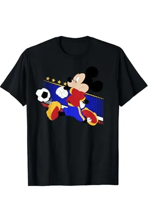 Disney Mickey Mouse Spain Soccer Uniform Portrait T-Shirt