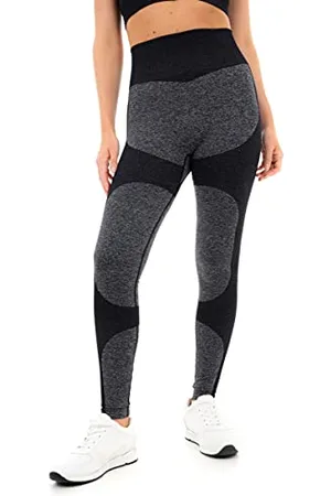 M17 Womens Ladies Leggings Sports Athletics Yoga Marl Rib Seamless Stretchy High Waisted Pants - XL