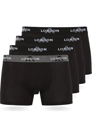 FM London 4/8-Pack Mens Boxers with Elastic Waist - Soft Boxer Shorts Men, Stretch Fit Underwear for Everyday Wear - Fitted Hipster Underwear