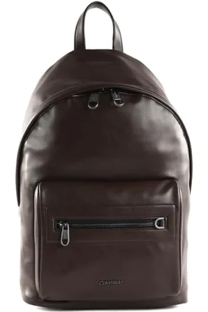 Calvin Klein Men Backpack Elevated Pu Campus Small, Brown , One Size