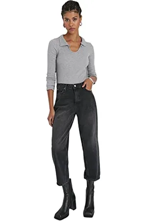 Trendyol Women High Waist Straight Leg Dad Jeans