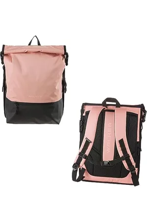 Karen Walker Lifestyle Roll-Up Backpack Mika Flamingo 42139-244 with Main Compartment, Laptop Compartment, Ergonomic Back Padding, Buckles, Water-Repellent, Approx. 21 L Volume, , ca. 34 x 44 x 12 cm
