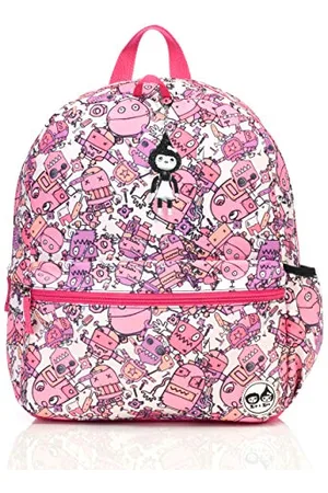 Zip & Zoe Pink Robot Kids Children Junior Backpack Rucksack Schoolbag Girl Boy, pink robots