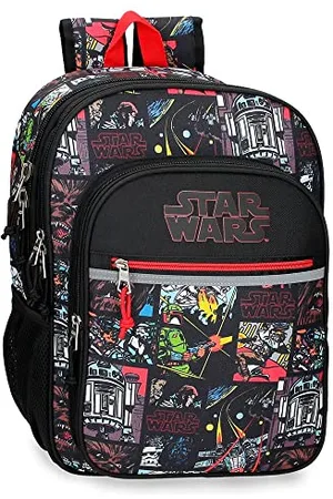 STAR WARS Galactic Team Black Double Compartment School Backpack 30x40x13 cms Polyester 15.6L