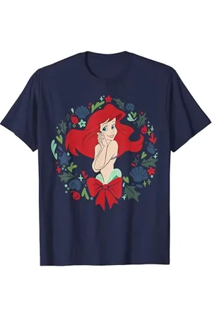 Disney The Little Mermaid Ariel Seashell Wreath T-Shirt