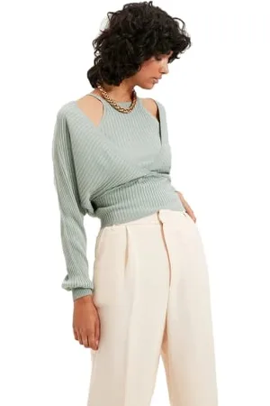 Trendyol Women Slim Basic V Neck Knitwear Sweater