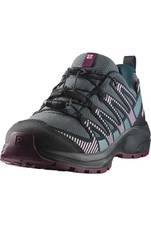 Salomon XA Pro V8 Clima Waterproof Running Shoe and Walking, Neptune. / Carbon/Plum Caspia, 1 UK