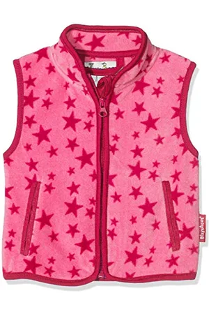 Playshoes Unisex Baby Fleece Vest Stars Vest, Pink, 98
