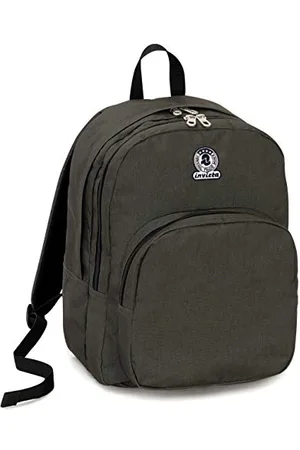 Invicta Benin M Eco-Material Backpack, Green, 28 L, Double Compartment, Laptop Pocket Up to 15", School and Leisure