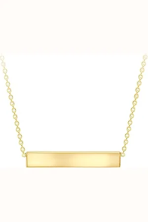 Amazon Gold Gilded Sterling Silver Horizontal Bar Necklace