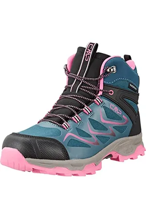 CMP Kids BYNE MID WP Outdoor Shoes Children’s Trainers, Lake-Purple Fluo, 10 UK