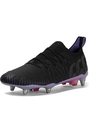 Canterbury Unisex Speed Elite Soft Ground Rugby Boots, Black/Verbena, 15 UK