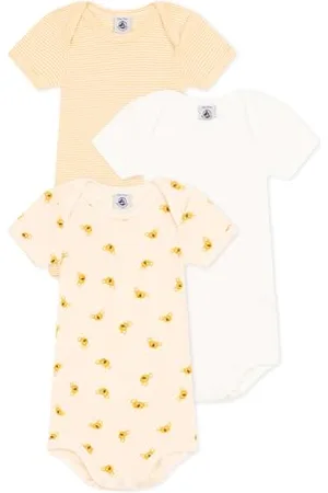 Petit Bateau Baby A09yp Bodysuit, , 12 Months (Pack of 3)