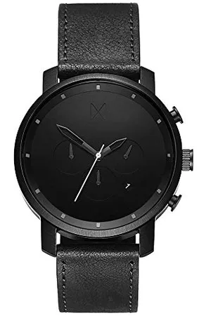 MVMT Analogue Quartz Watch for Men with Black Leather Strap - D-MC01BL