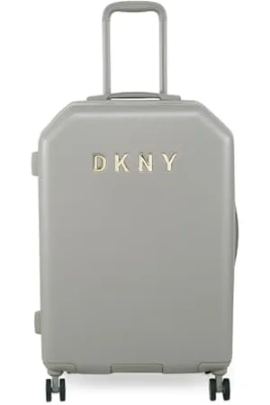 DKNY Unisex-Adult Metal Logo Upright with 8 Spinner Wheels Luggage, , 30 inch Upright, Allure