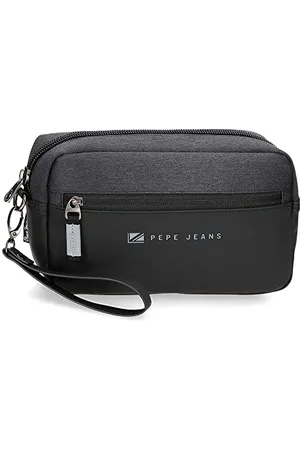 Pepe Jeans Jarvis Handbag Black 24.5 x 15 x 6 cm Polyester with Faux Leather Details