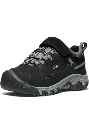 Keen Targhee 4 Low Waterproof Hiking Shoes, Black/Steel Grey, 12 UK Child
