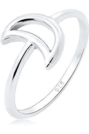 Elli Ring Cut-Out Crescent Astro Basic 925 Sterling Silver