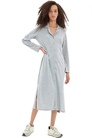 Trendyol Women Homewear Midi Shift Regular fit Knit Dress