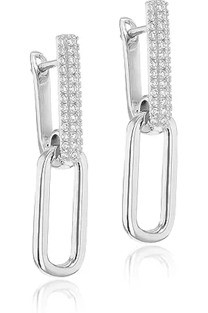 Amazon Sterling Pave Link Earrings (previously Amazon Collection)