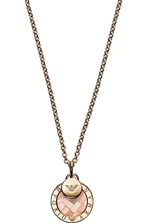 Emporio Armani Necklace for Women , Length: 420mm +/-5mm / Size pendant: 15mm x 15mm x 2mm Sterling Silver Necklace, EG3375221