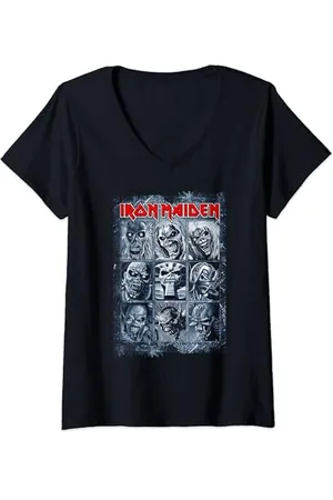 Iron Maiden Womens - Nine Eddies V-Neck T-Shirt