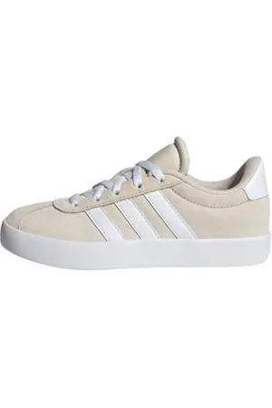adidas VL Court 3.0 Shoes Kids, Aluminium/Cloud White/Aluminium, 2 UK