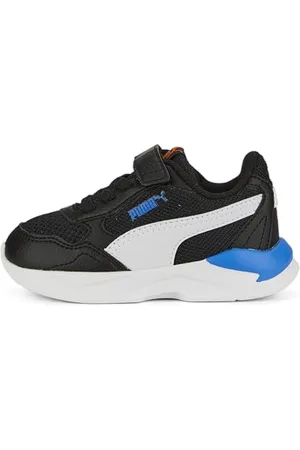 PUMA Unisex Baby X-RAY Speed LITE AC INF Sneaker, Black White-Rickie Orange Team Royal, 4 UK Child