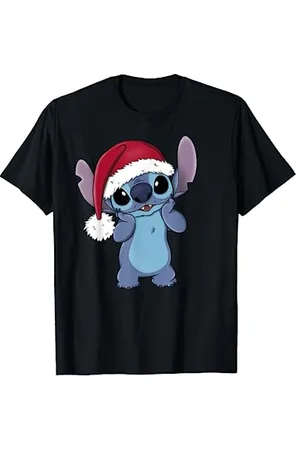 Disney Lilo & Stitch Christmas Santa Hat Stitch Short Sleeve T-Shirt