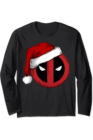 Marvel Deadpool Christmas Hat Logo Long Sleeve T-Shirt