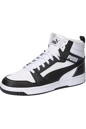PUMA Unisex Adults Rebound V6 Sneakers, White- Black-Shadow Gray- White, 5.5 UK
