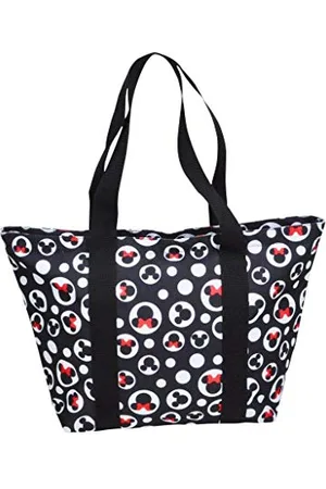 Disney Mickey Minnie Mouse Icon Polka Dot Travel Beach Tote (Mickey & Minnie)