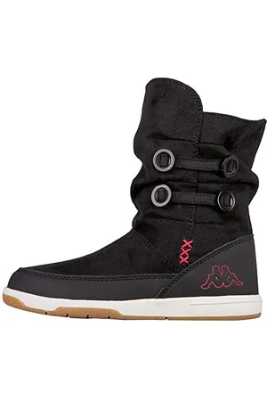 Kappa Unisex Cream Kids Classic Boots, Black (Black/Pink 1122), 6 UK