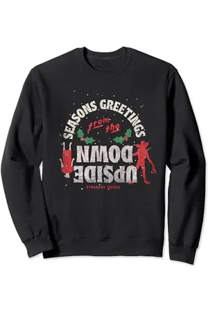 Stranger Things Christmas Seasons Greetings Upside Down Aged Sweatshirt