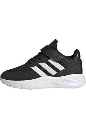 adidas Nebzed Elastic Lace Top Strap Sneaker, core Black/FTWR White/FTWR White, 5 UK
