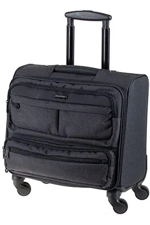 LIGHTPAK Business Laptop Overnight Trolley Ronney 600D Nylon Travel Suitcase with 4 Wheels 360°, , 44 cm, Case