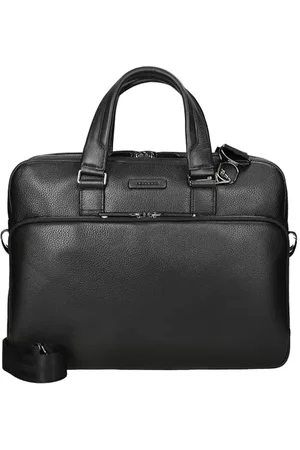 Piquadro Cartella in Pelle e Tessuto, Briefcase in leather and fabric