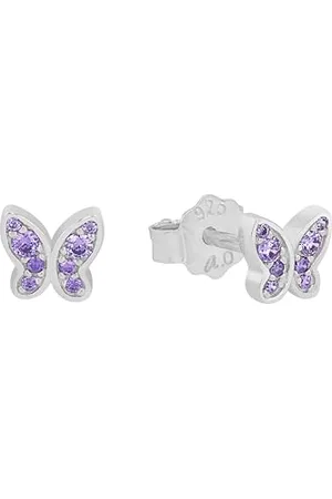 QS by s.Oliver Stud earrings 925 Sterling silver girls
