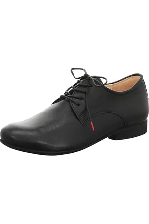 Think! Damen GUAD2 chromfrei gegerbte nachhaltige Halbschuhe, Schwarz 0030