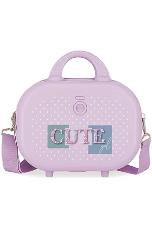 Enso Cute girl Adaptable Toiletry Bag with Shoulder Strap Purple 29x21x15 cms Rigid ABS 9.14L 2.52 kgs