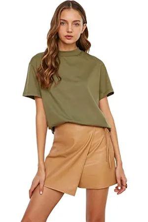 Trendyol FeMan Basics Regular fit Basic High Neck Knit T-Shirt