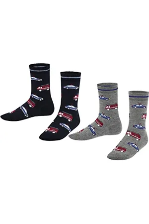 Falke Unisex Kids Cars Multipack K So Cotton Patterned 2 Pairs Socks, , 3-5