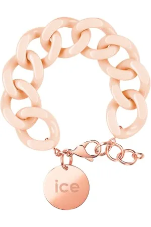 Ice-Watch ICE - Jewellery - Chain bracelet - Nude - Rose-gold - Chunky chain bracelet for women in pink colour with a rose-gold medal (020925)