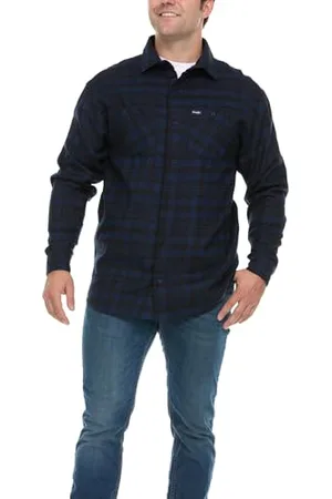 Wrangler Big and Tall Flannel Shirt for Men – Mens Button Down Plaid Shirt, , 4X