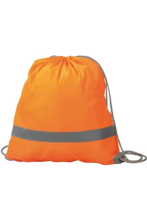 eBuyGB Pack of 5 High Visibility Reflective Drawstring Rucksack Casual Daypack, 2.7 L