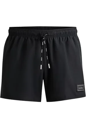 HUGO BOSS Mens DODO Framed-logo swim shorts in recycled material