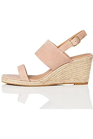 FIND FIND Wedge Leather Espadrille, Women’s Open Toe Sandals, , 8 UK (41 EU)